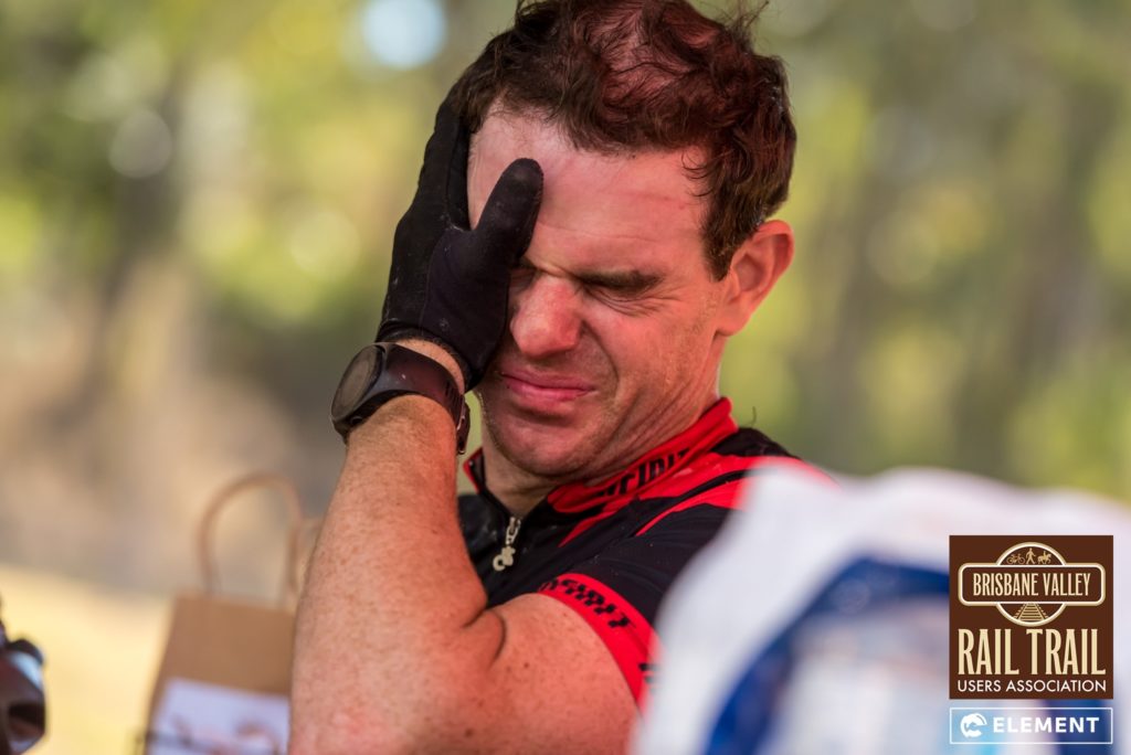 Riders show emotion as they finish the gruelling challenge.
