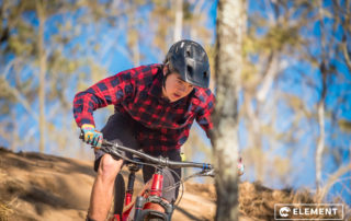 A young rider hits the trails.